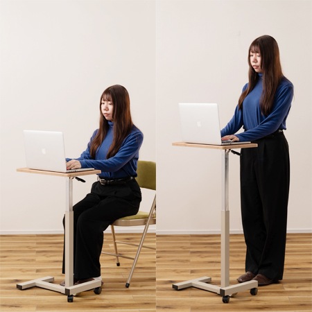 メイソン 昇降式サイドテーブル｜END-404｜高さ調節できる昇降機能が