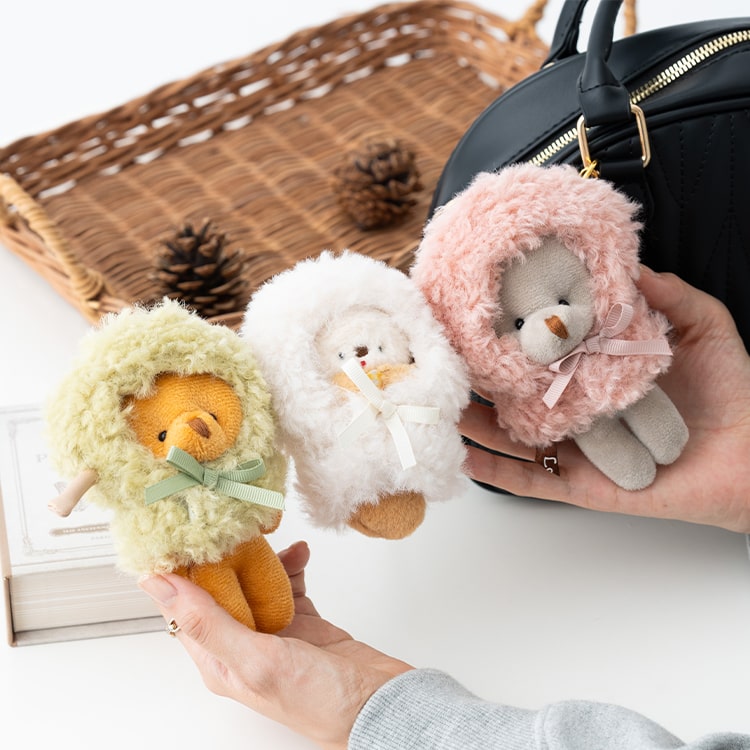 ぬいポーチ ぬい服 ポンチョ だんご 三つ子 ぬいぐるみ 10cm 収納