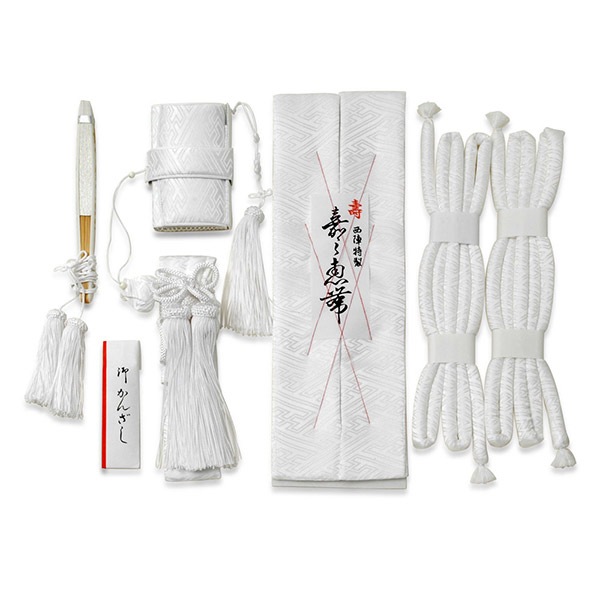 婚礼箱迫セット 花嫁五品セット 正絹 白サヤ型 日本製 花嫁5点セット