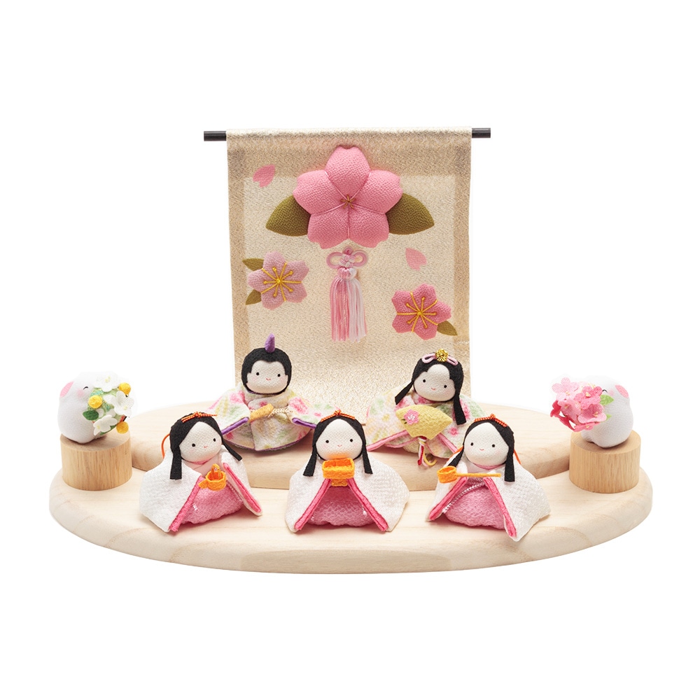 雛小物 ぽてりひな五人 うさぎ桜橘 R-3777-Z | すべての商品 | 【公式