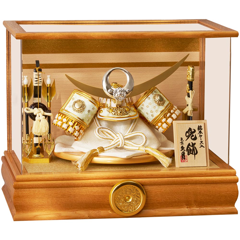 伊達政宗公 兜ケース飾り ガラスケース オルゴール付 3G-C14-Z | 取付