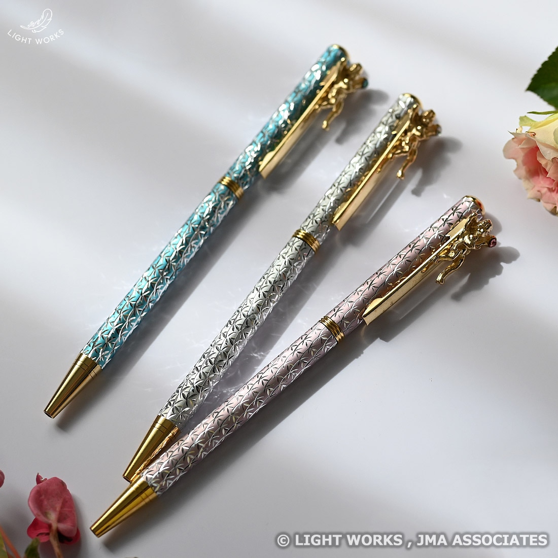 スワロフスキー付き キラキラボールペン（3色から選択）