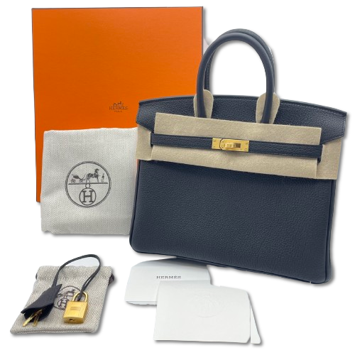 新品同様美品 HERMES エルメス バーキン25 空箱 傷防止ガーゼ袋付き HERMES