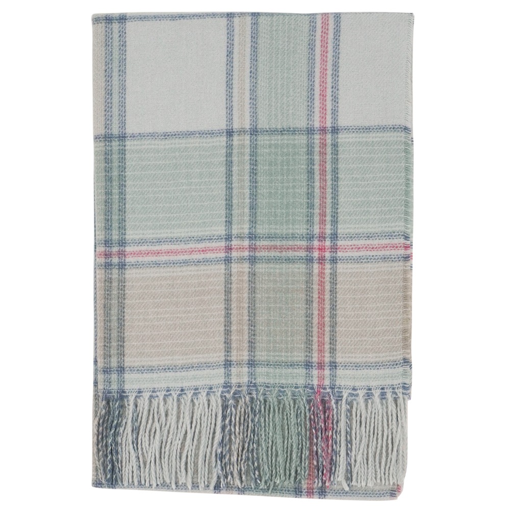 カシミヤタッチマドラスチェック柄ストール 60cm×200cm【公式WEB限定