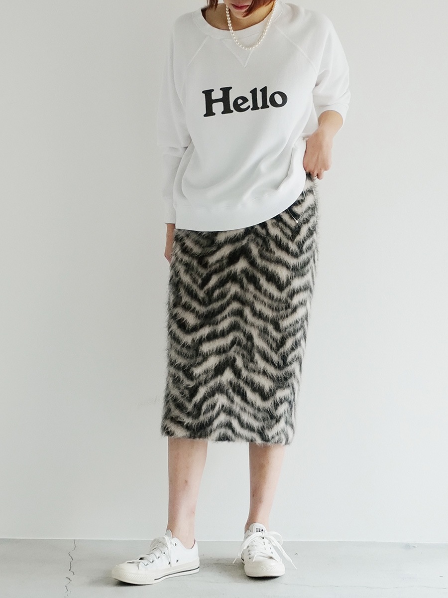 HELLO SWEAT L/S URAKE DYED | CUT&SEWN | MADISONBLUE