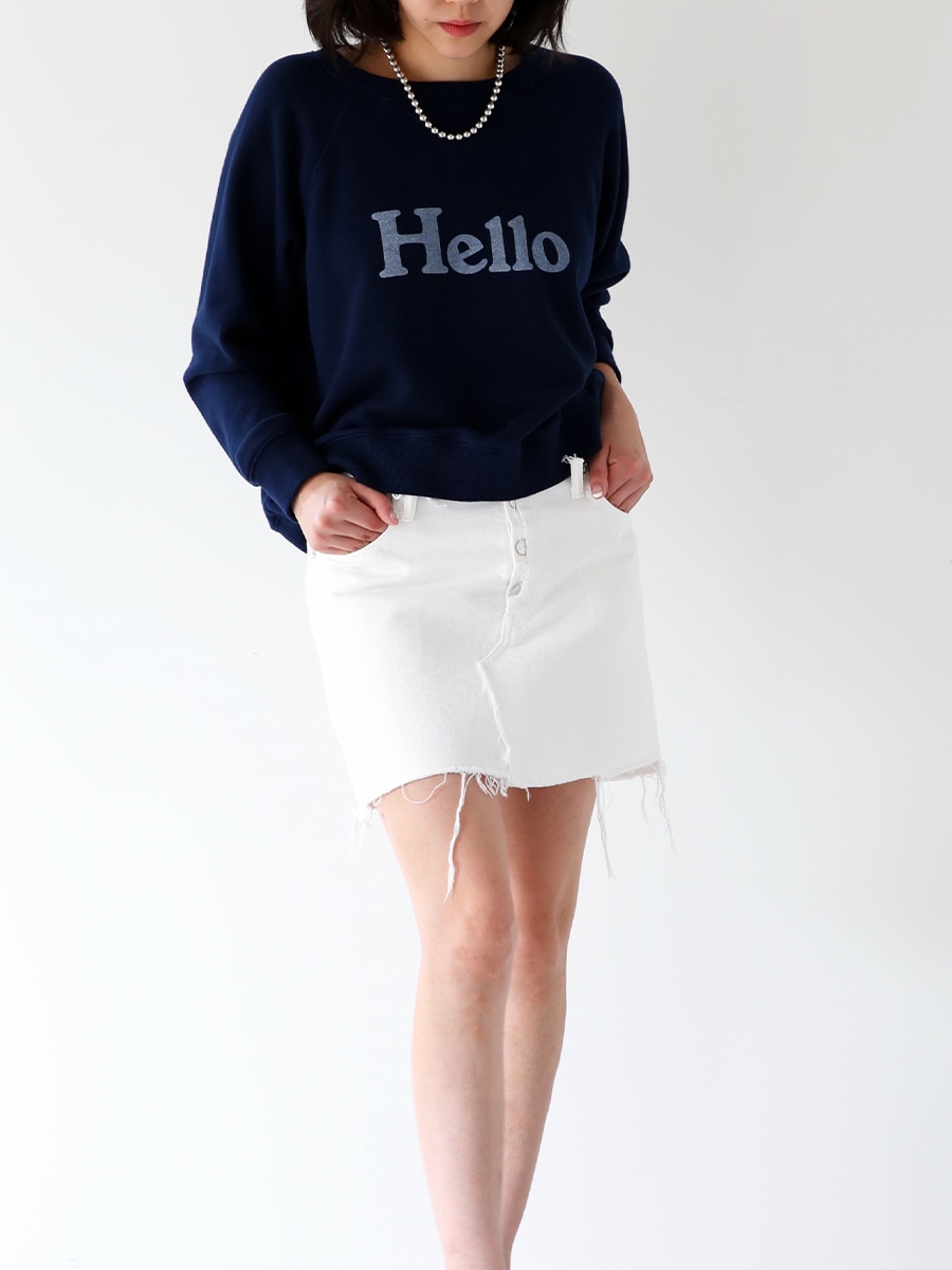 HELLO SWEAT L/S URAKE DYED | CUT&SEWN | MADISONBLUE
