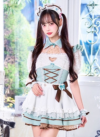 即日発送】【中村里砂着用】チョコミントフロートメイド《ホワイトデー