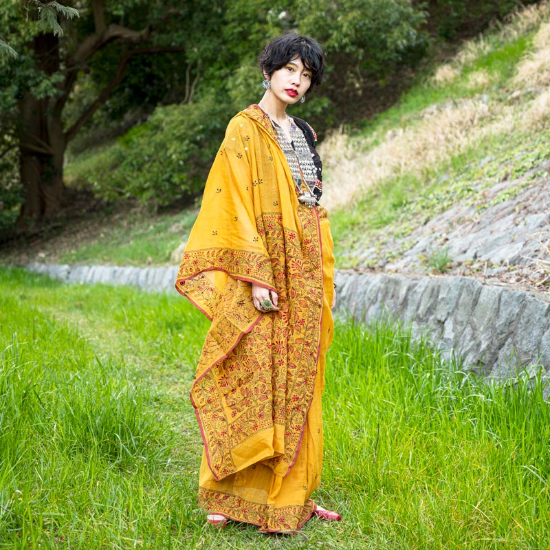 カンタ刺繍簡易サリー｜マライカ公式通販