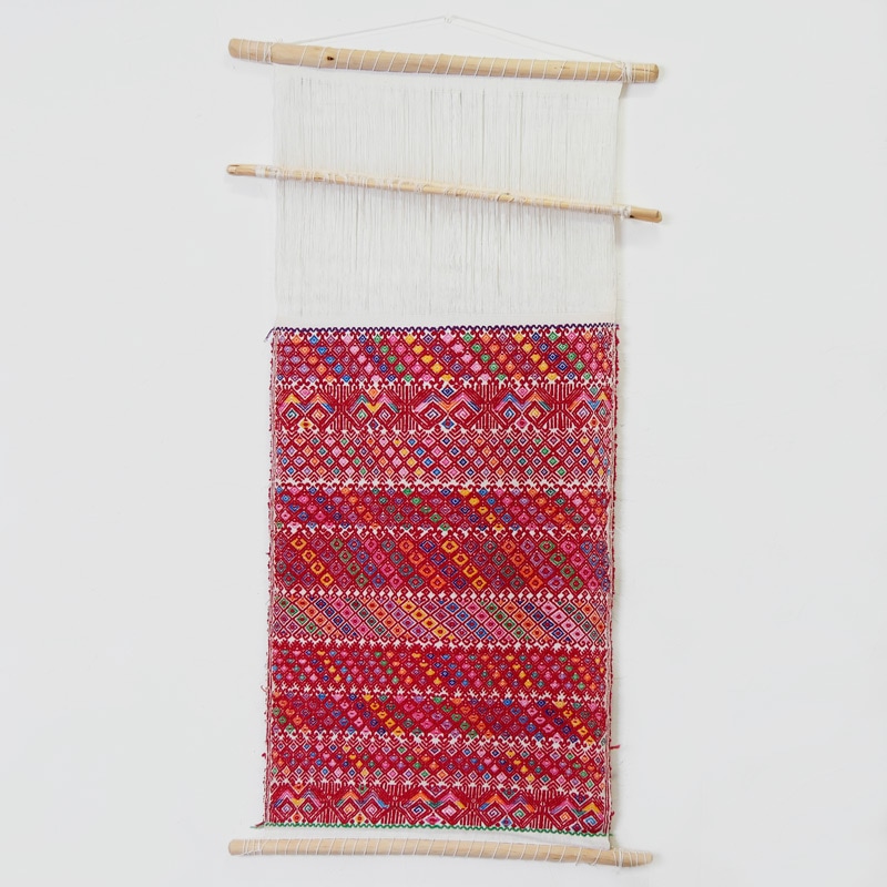 チアパス手織布タペストリー 壁掛け サンアンドレス ララインサール