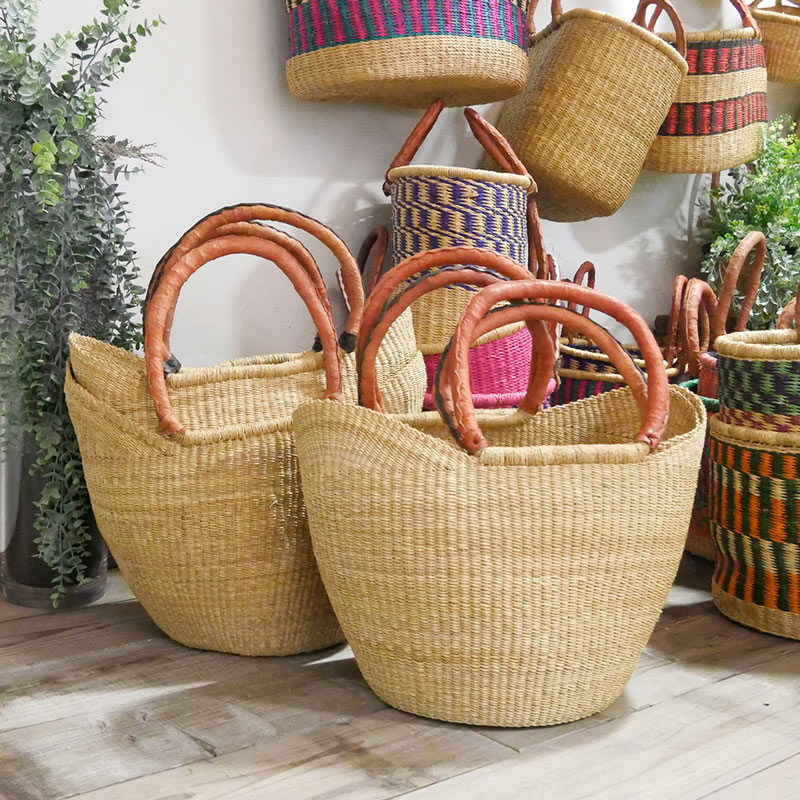 ブルキナマルシェバッグ ナチュラル かごバッグ｜マライカ公式通販