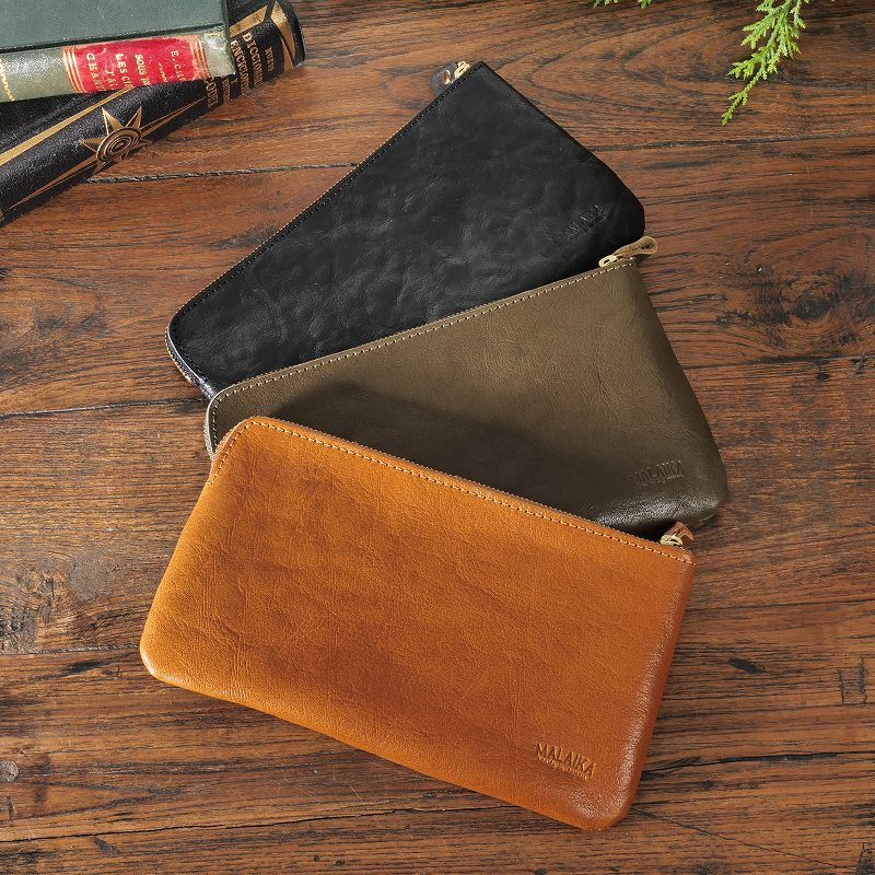 栃木レザー マルチポーチL｜マライカ公式通販
