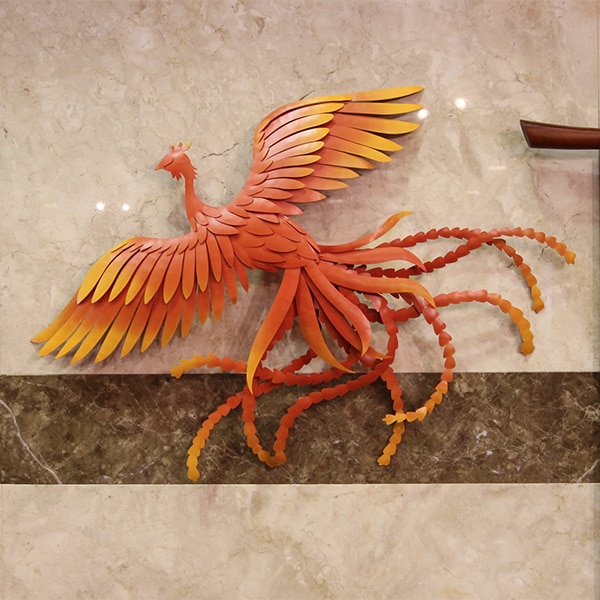 展示品】壁飾り 壁掛け 鳳凰 ウォール アート アイアン オブジェ WALL