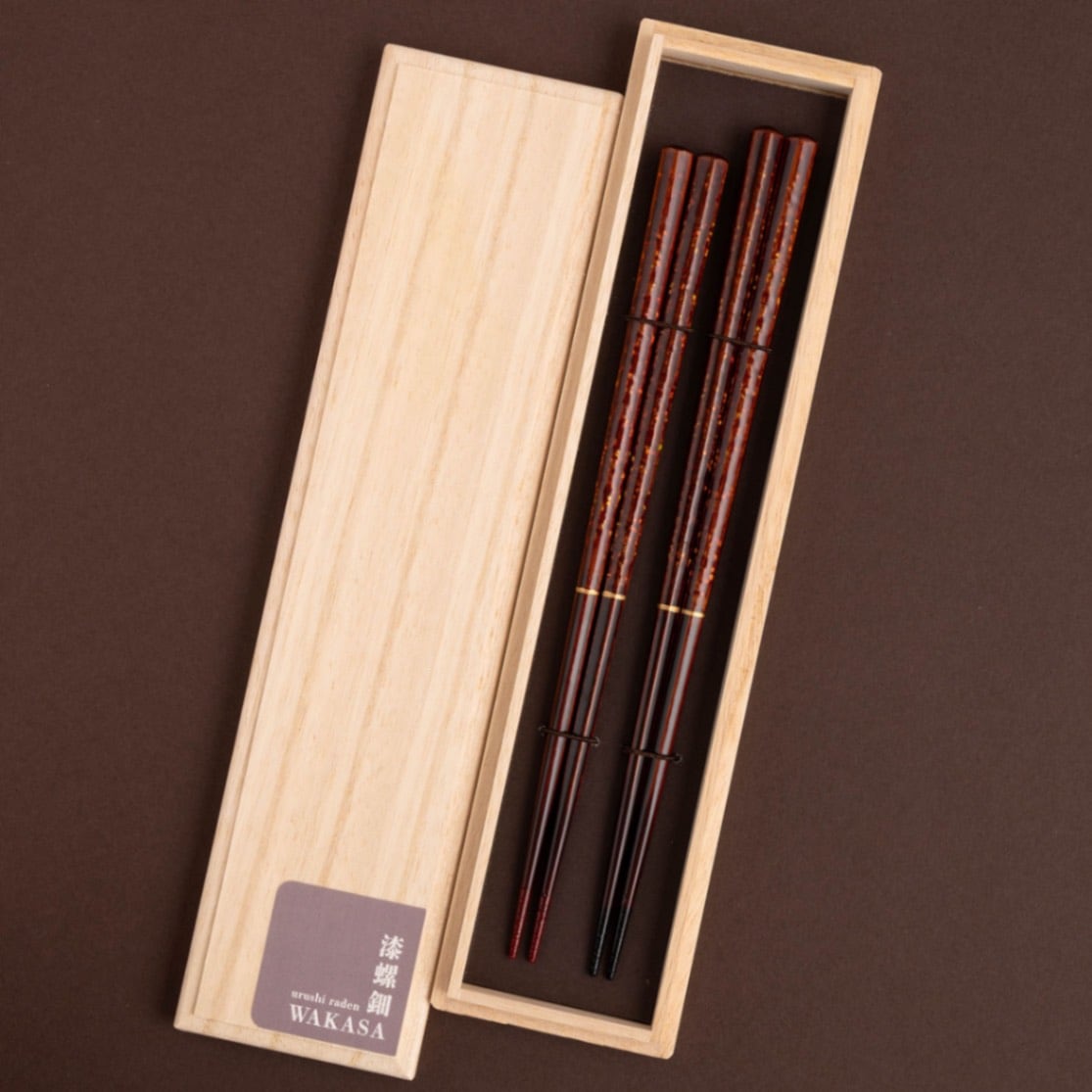 漆螺鈿WAKASA 六角 22cm/23cm ペア 食洗機対応 | お箸の専門店 【箸蔵