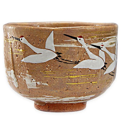 抹茶茶椀 乾山写 鶴絵 中村秋峰作 通年物の通販は【茶道具のみのる園】