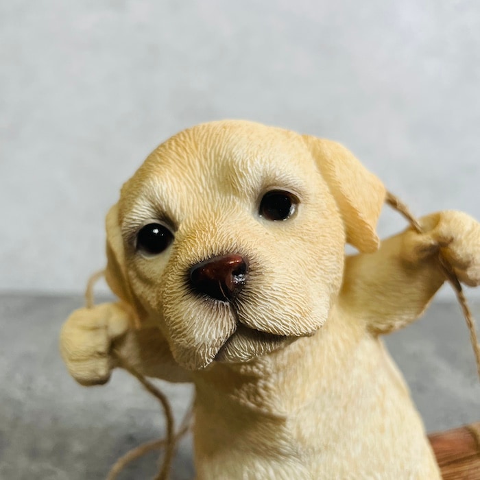 かわいい 犬 置物 高さ15cm ラブラドール・レトリバー woobia ウービア