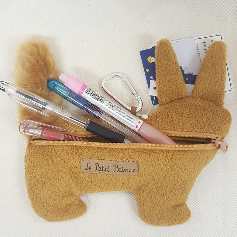 星の王子さま フラットポーチ きつね|【ぬいぐるみのセキグチ