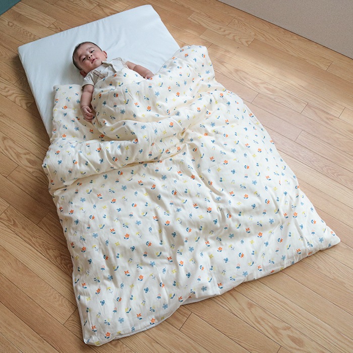 花もよう はじめてのベビー布団 敷布団まで洗える 6点セット ベビー