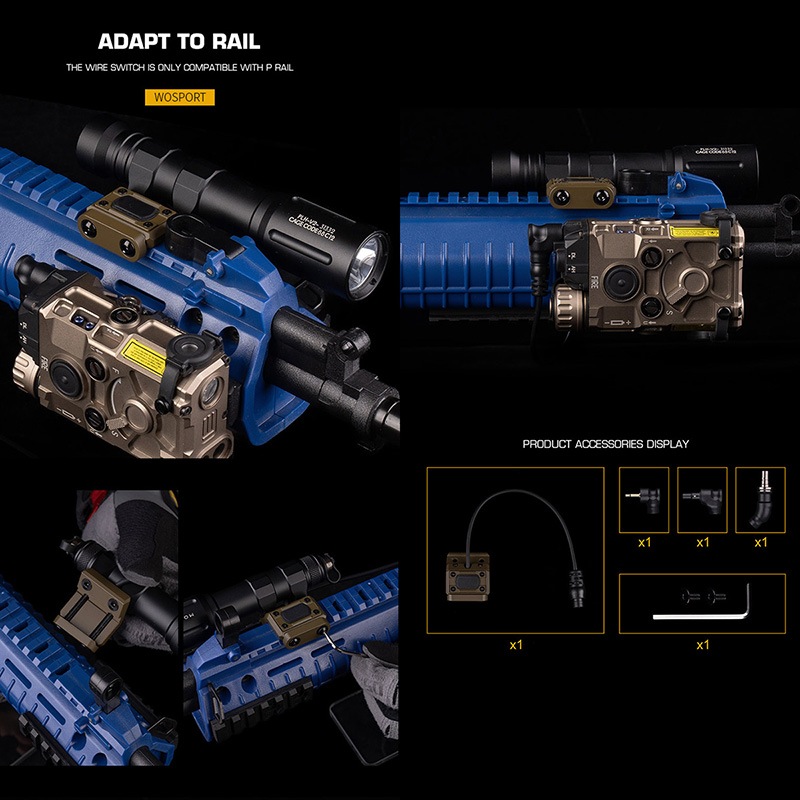 WoSporT MODタイプ スカウトライト マウントスイッチ 各種ライト PEQ