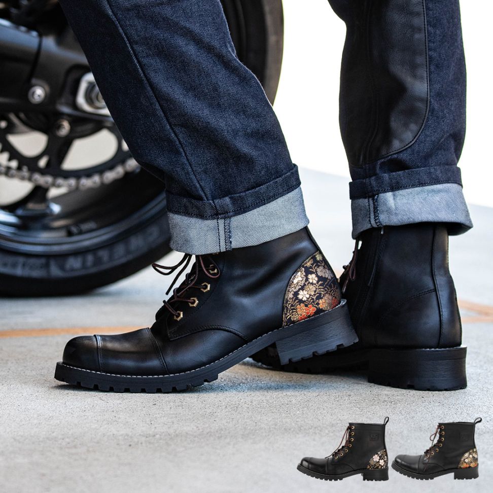 バイク 花山レザーブーツ[HS-B19K] ブーツ デグナーオンライン DEGNER 2026