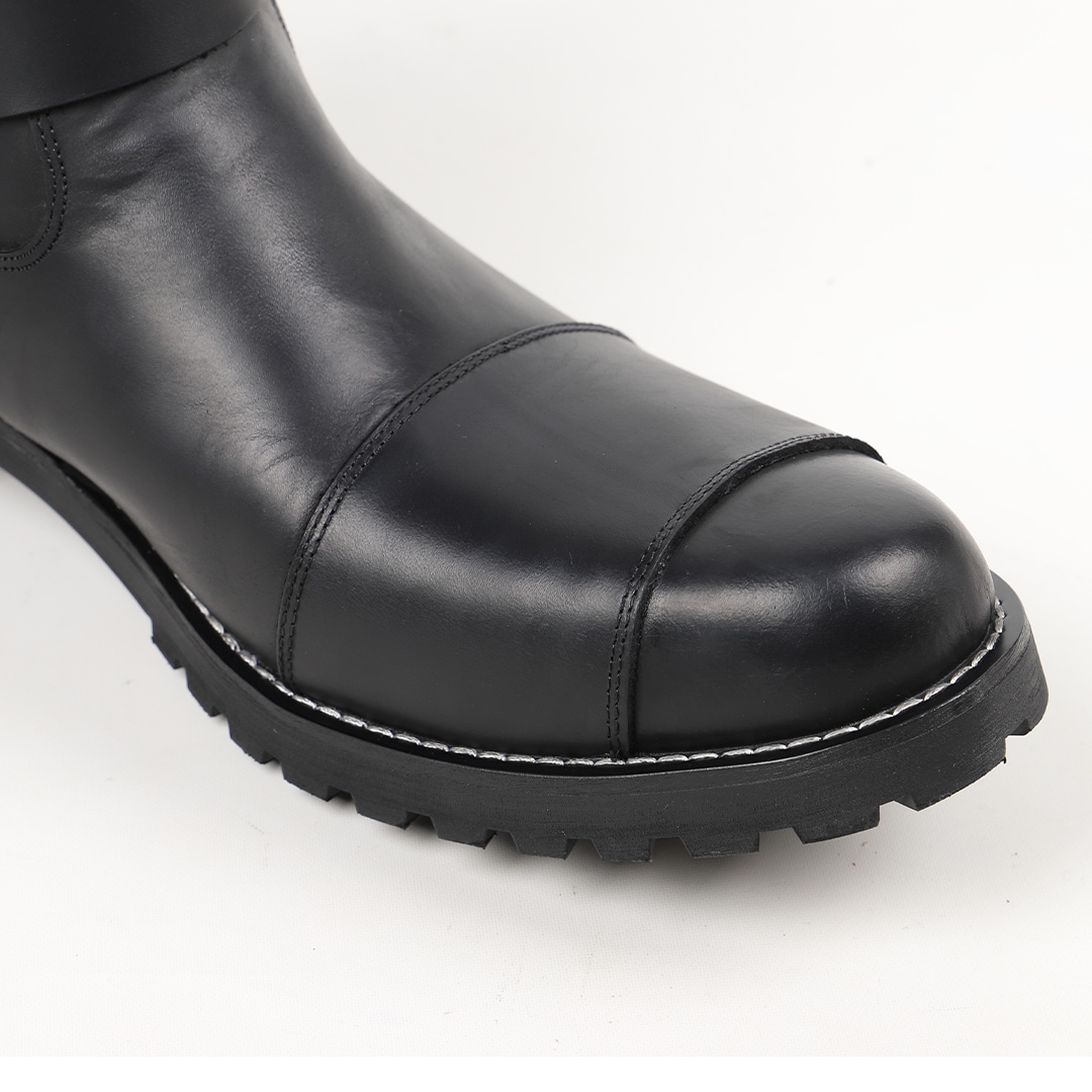 バイク シフトガード付レザーZIPエンジニアブーツ[HS-B9] ブーツ,本革