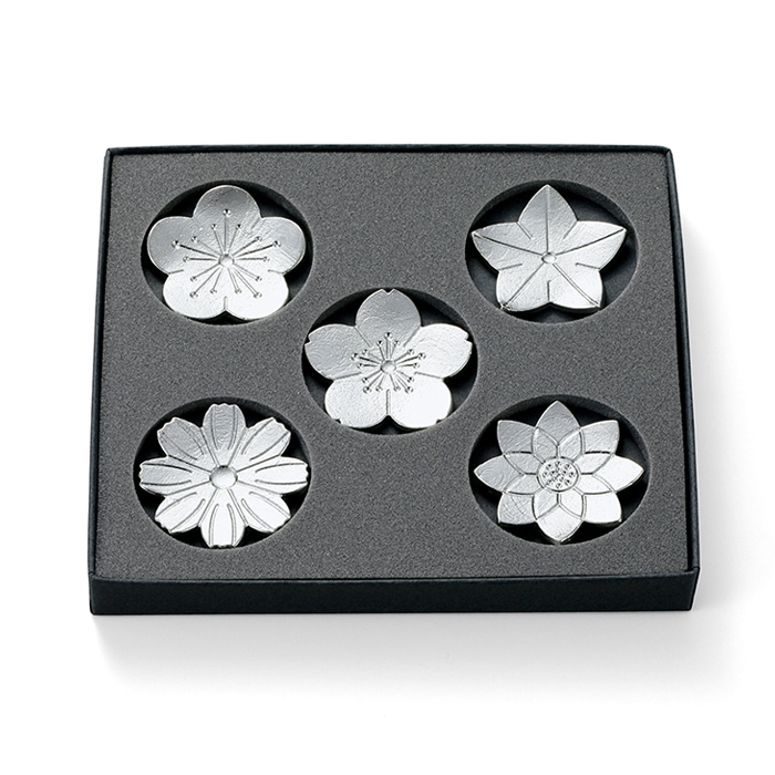 箸置 - 花ばな - 5ヶ入｜錫製雑貨・酒器の通販は能作オンライン