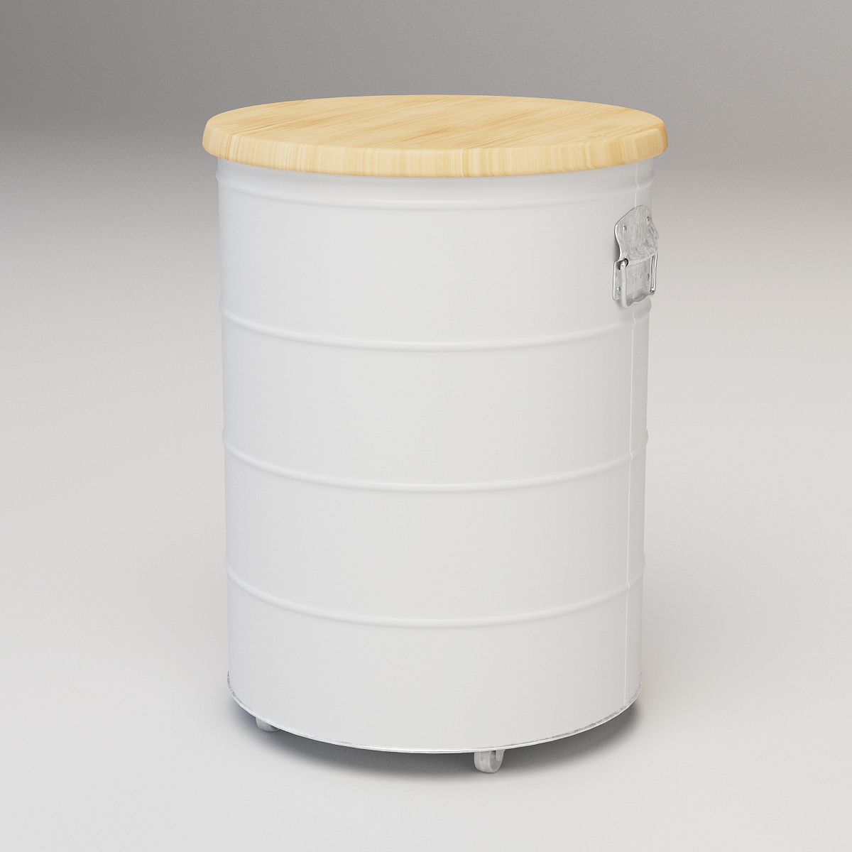 OBAKETSU】ひのきフタのライスストッカー・30kg（キャスター付き