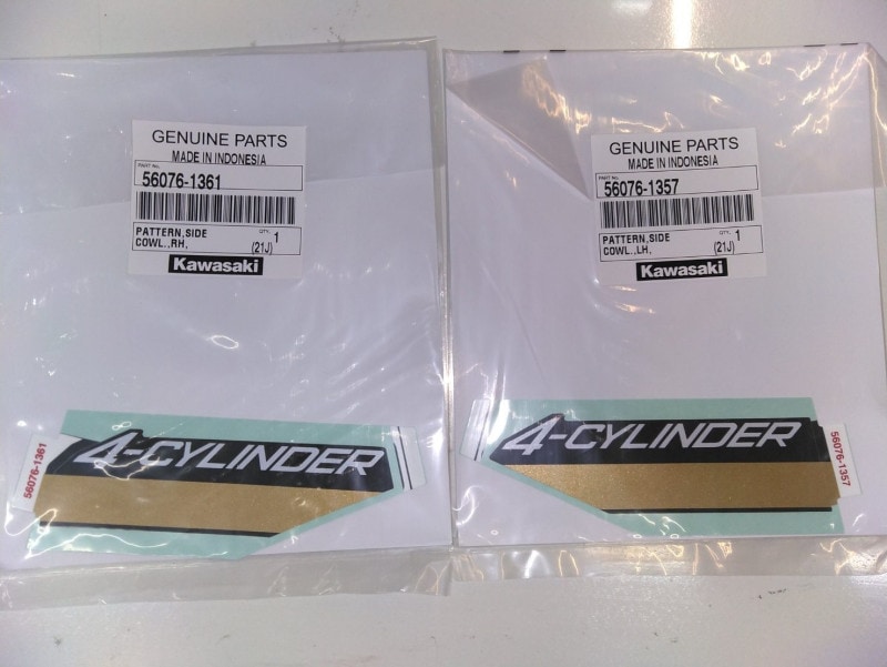 ZX-25R 4-CYLINDERステッカー 56076-1361/56076-1357-SR5-1