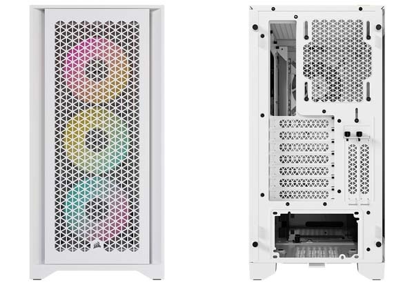 Corsair iCUE 4000D RGB Airflow True White ミドルタワー型PCケース