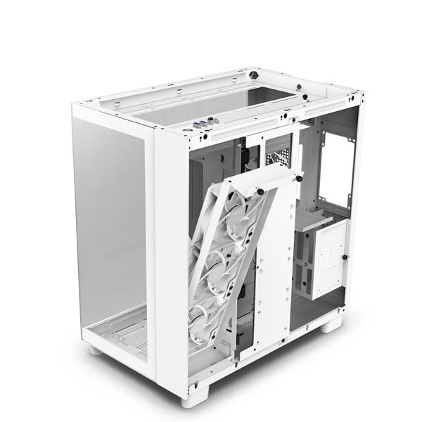 NZXT H9 Flow White 2層構造ミドルタワーPCケース ホワイト｜CM-H91FW