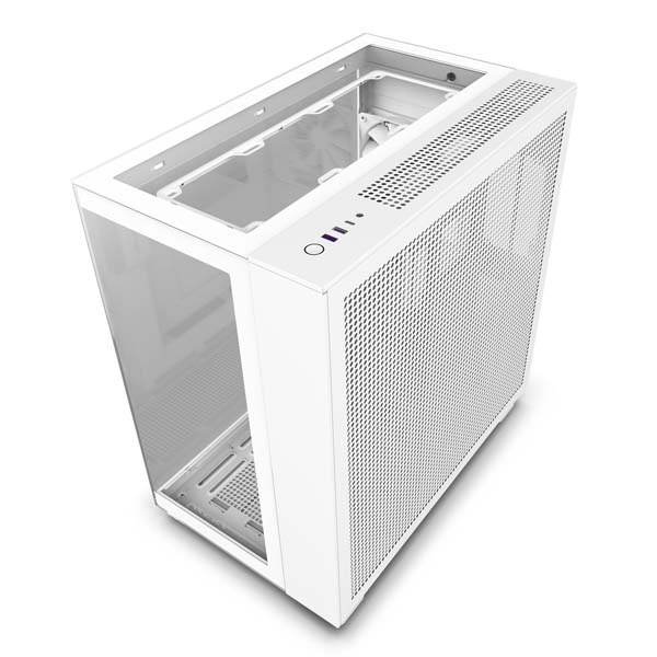 NZXT H9 Elite White 2層構造ミドルタワーPCケース 強化ガラスモデル