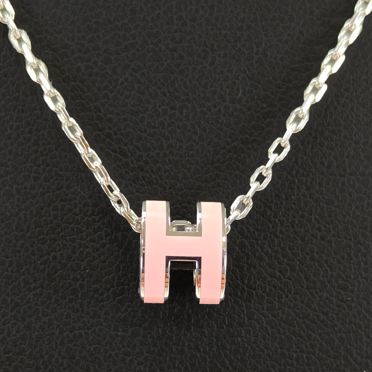 HERMES エルメス ミニ ポップH ネックレス シルバー×ピンク 管理番号