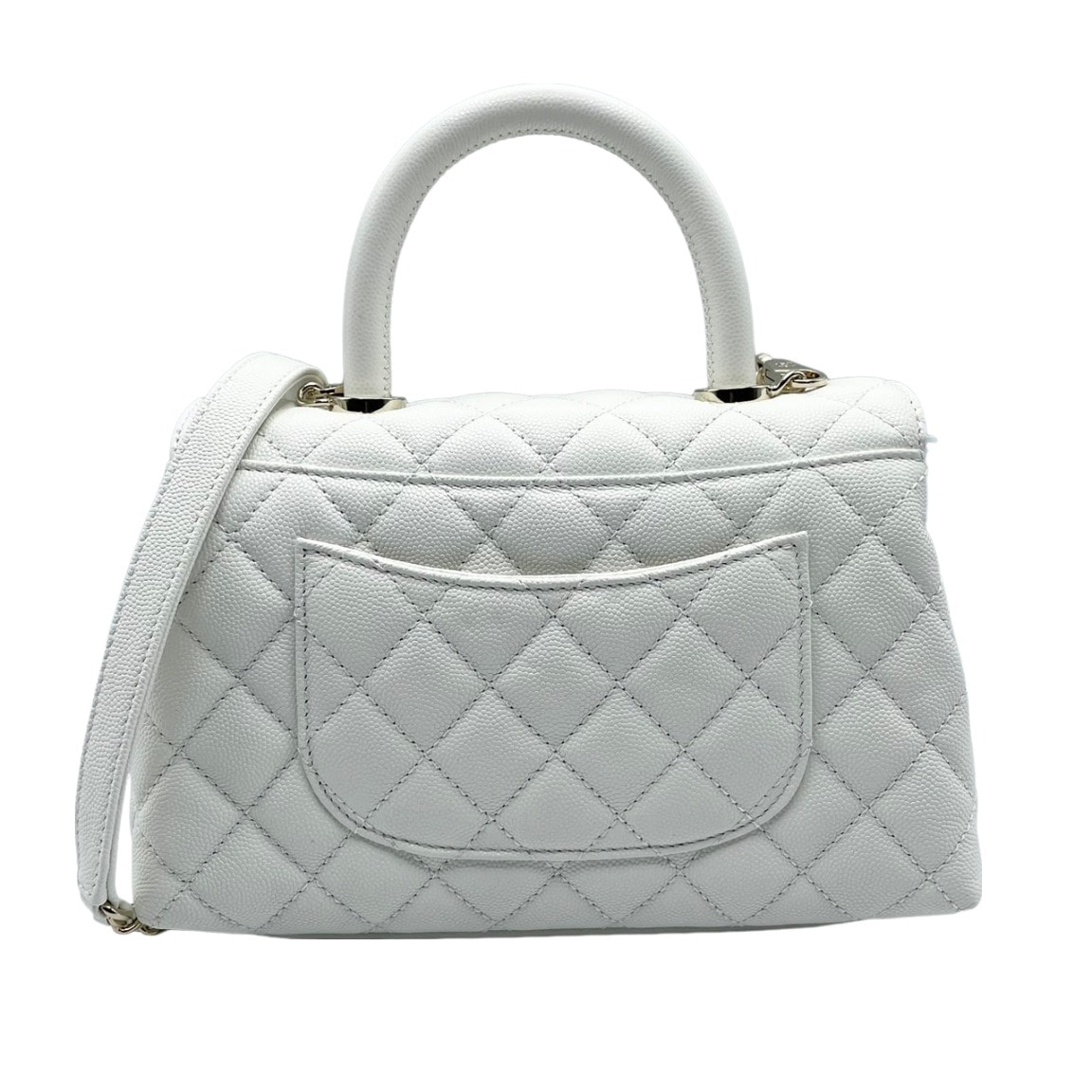 シャネル ココハンドルXS ホワイト キャビアスキン ｜ 商品状態：新品