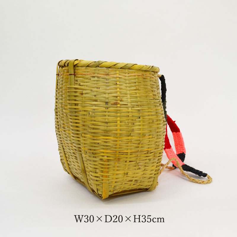 竹製 背負い籠 しょいかご 丸小 背負いかご リュック 竹