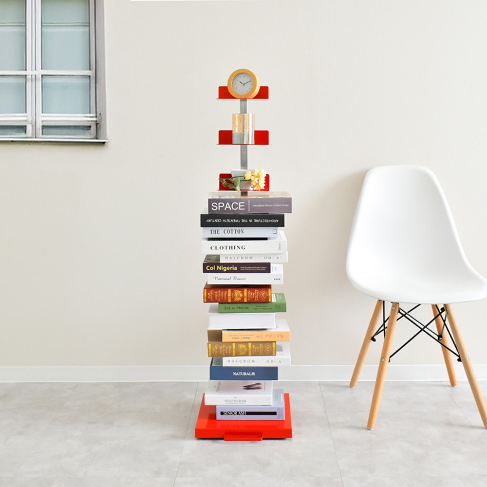 Tsum dock ブックタワー【隠しキャスター付・ハイタイプ8段