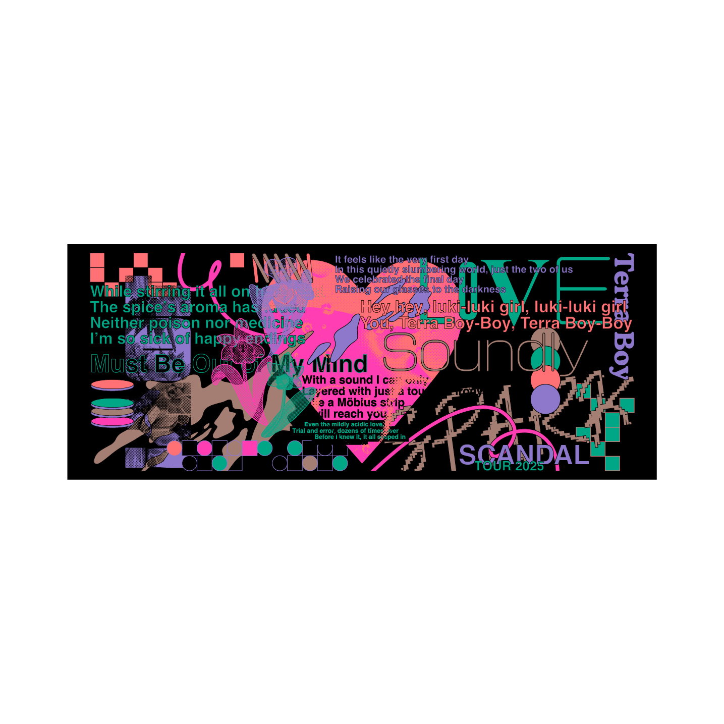 LOVE, SPARK, JOY! タオル BLACK | SCANDAL,SCANDAL TOUR 2025 “LOVE