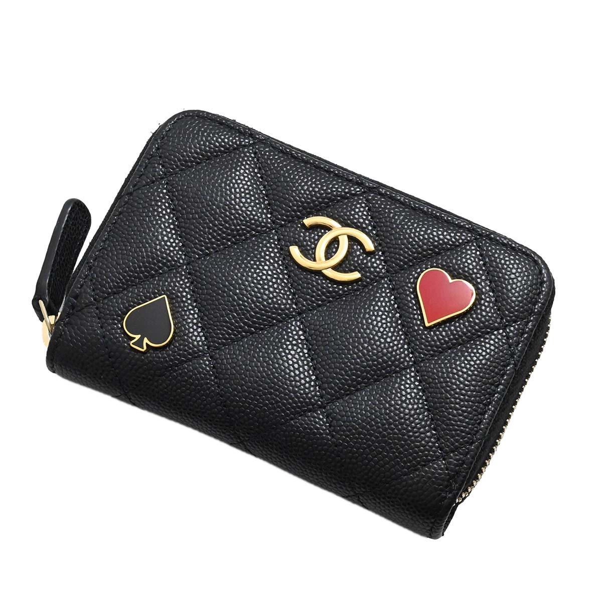 シャネル CHANEL キャビアスキン ハート スペード トランプモチーフ