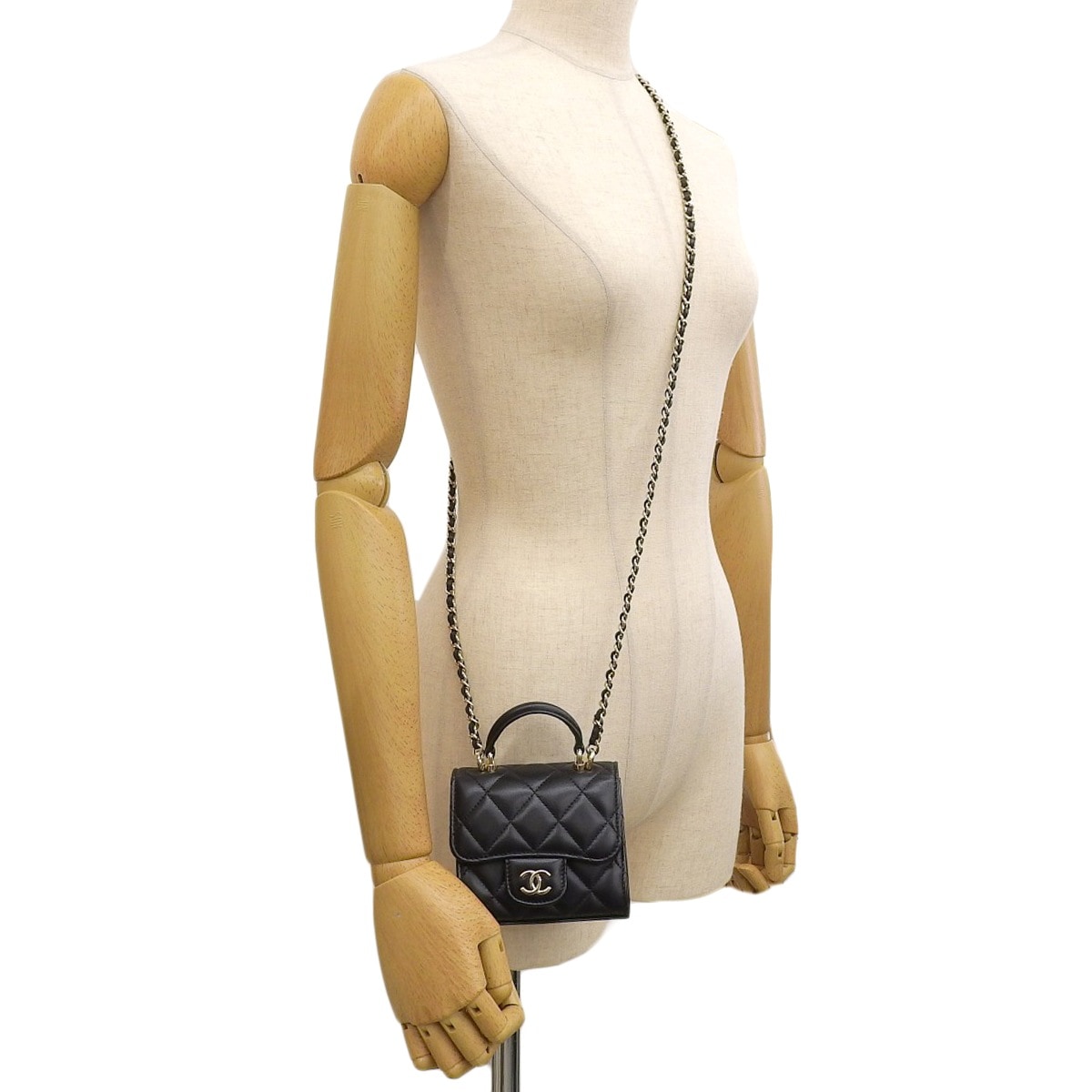 シャネル CHANEL ココマーク トップハンドル ミニショルダーバッグ