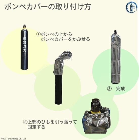 大中産業 ボンベカバー ストロングサン SA-02 酸素 用 防炎 アルミ