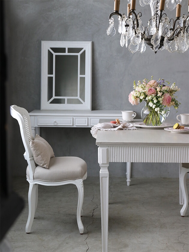 SGDダイニングチェアCHARM BDホワイト - サラグレース