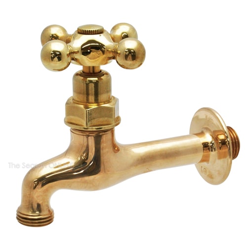 蛇口】シンプルタップ クロスハンドル・真鍮ーロング(DBB08D