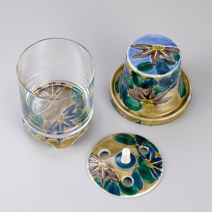 九谷ガラス香炉 鉄仙 | ・その他,九谷ガラス香炉 | 九谷和グラス