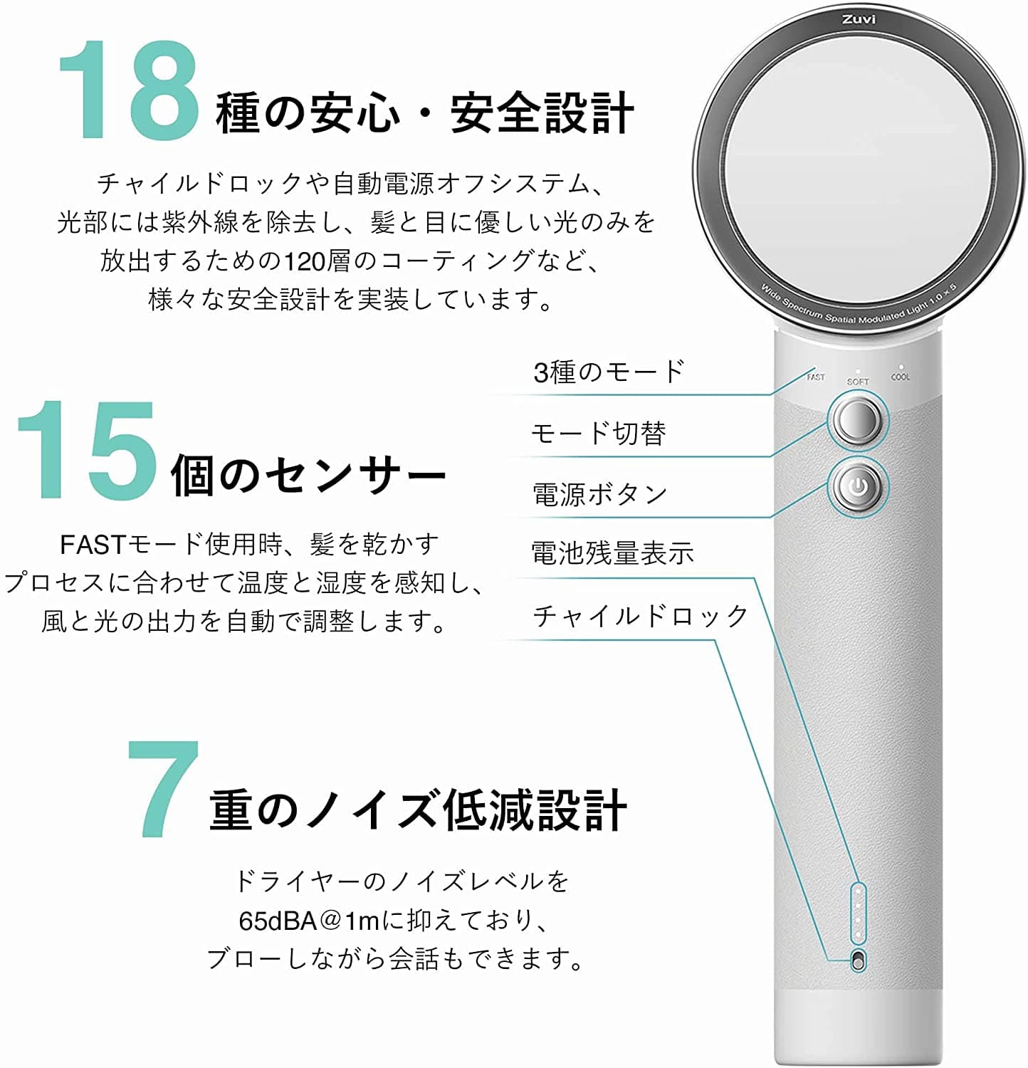 Zuvi Halo（ズービィ ヘイロー） コードレスヘアドラ
