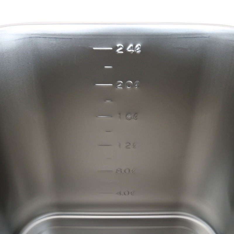 HACCP】18-8 深型角キッチンポット 目盛・手付 27.0L SH-4230D