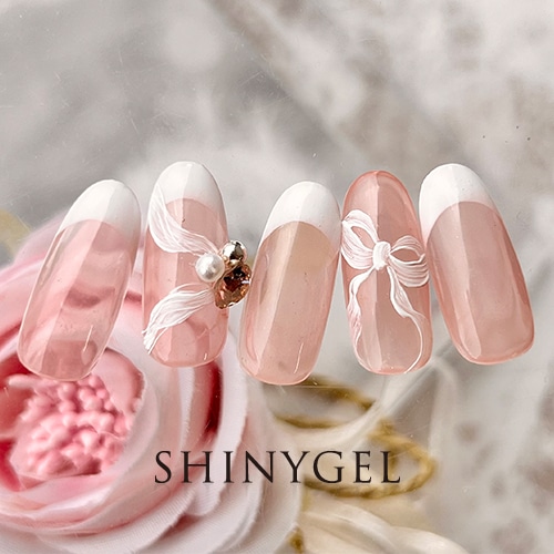 リボンとフレンチ｜シャイニージェル公式ショップ本店【セルフネイル用