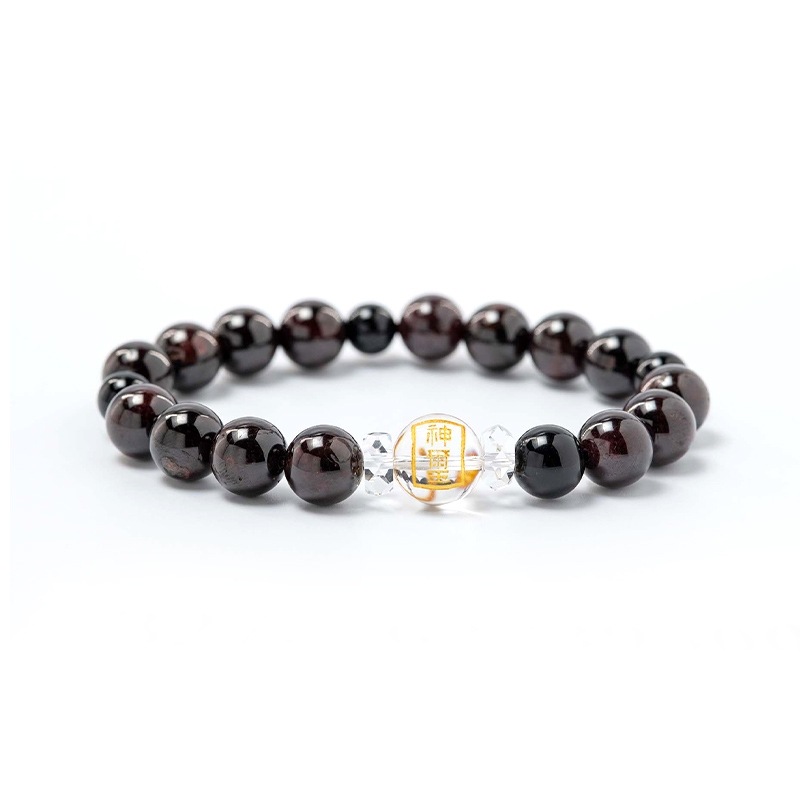 生命力を高める！ガーネット＆オニキス パワーストーンブレスレット