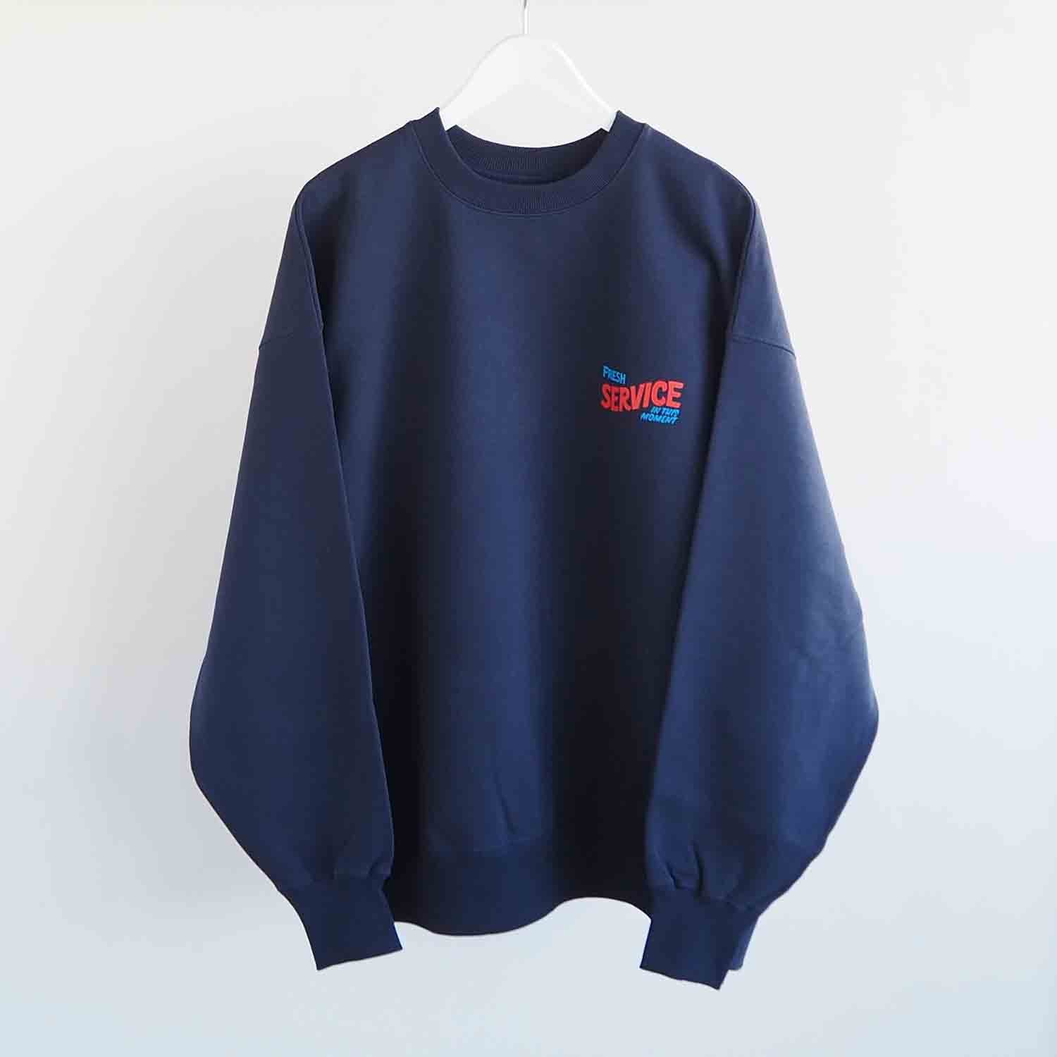 FreshService CORPORATE PRINTED CREW NECK SWEAT All Day All Night NAVY