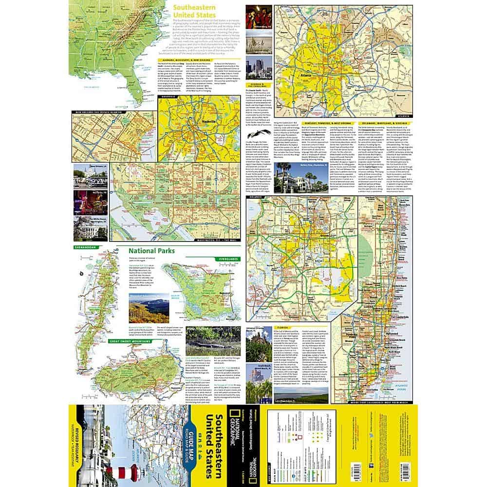 Southeastern US GuideMap | National Geographic | Map Shop