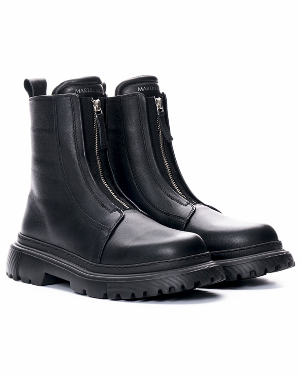Gravitas Leather Boots With Zipper | Martin Valen