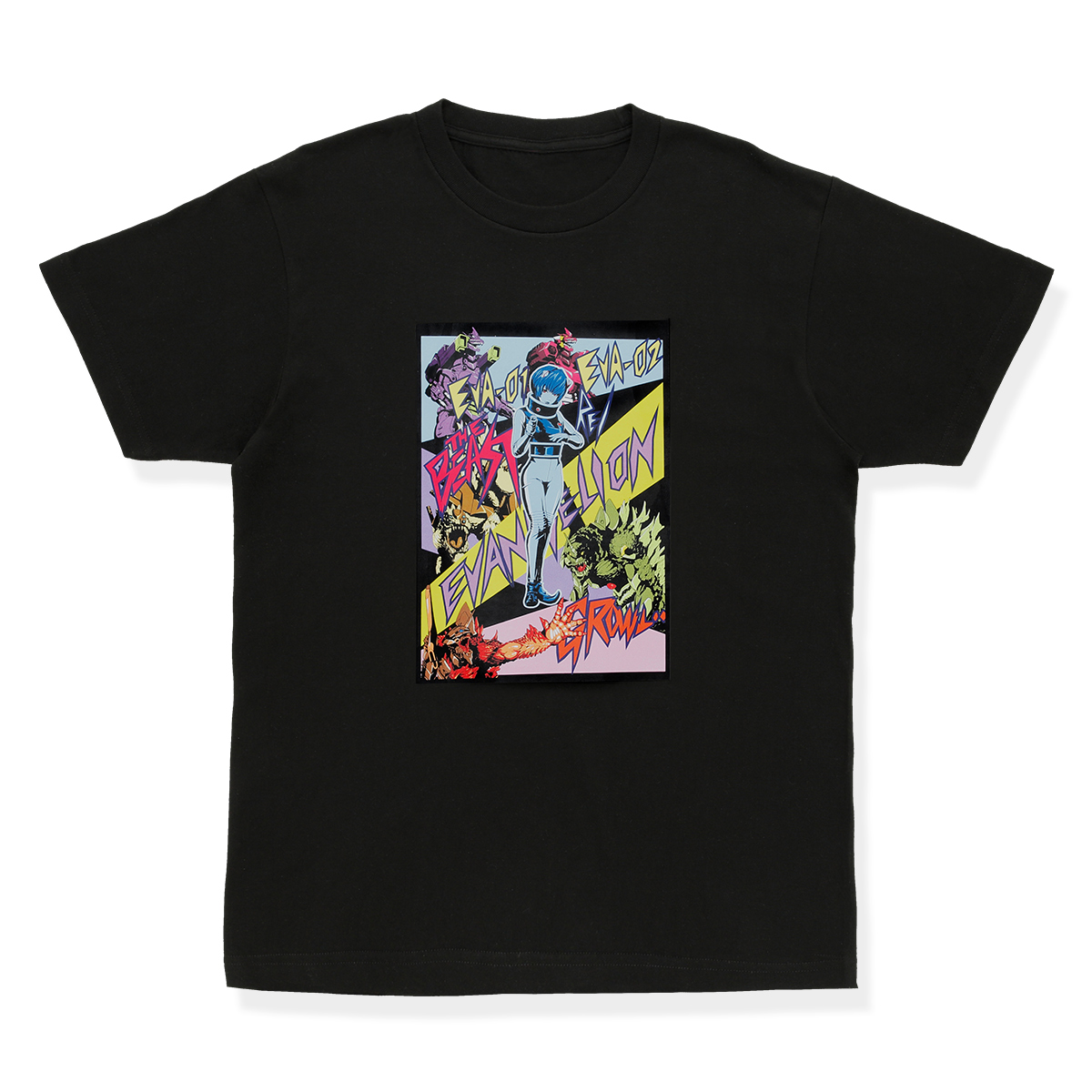 ゴジラ対エヴァンゲリオン Tシャツ (X星人綾波レイVer.アート柄