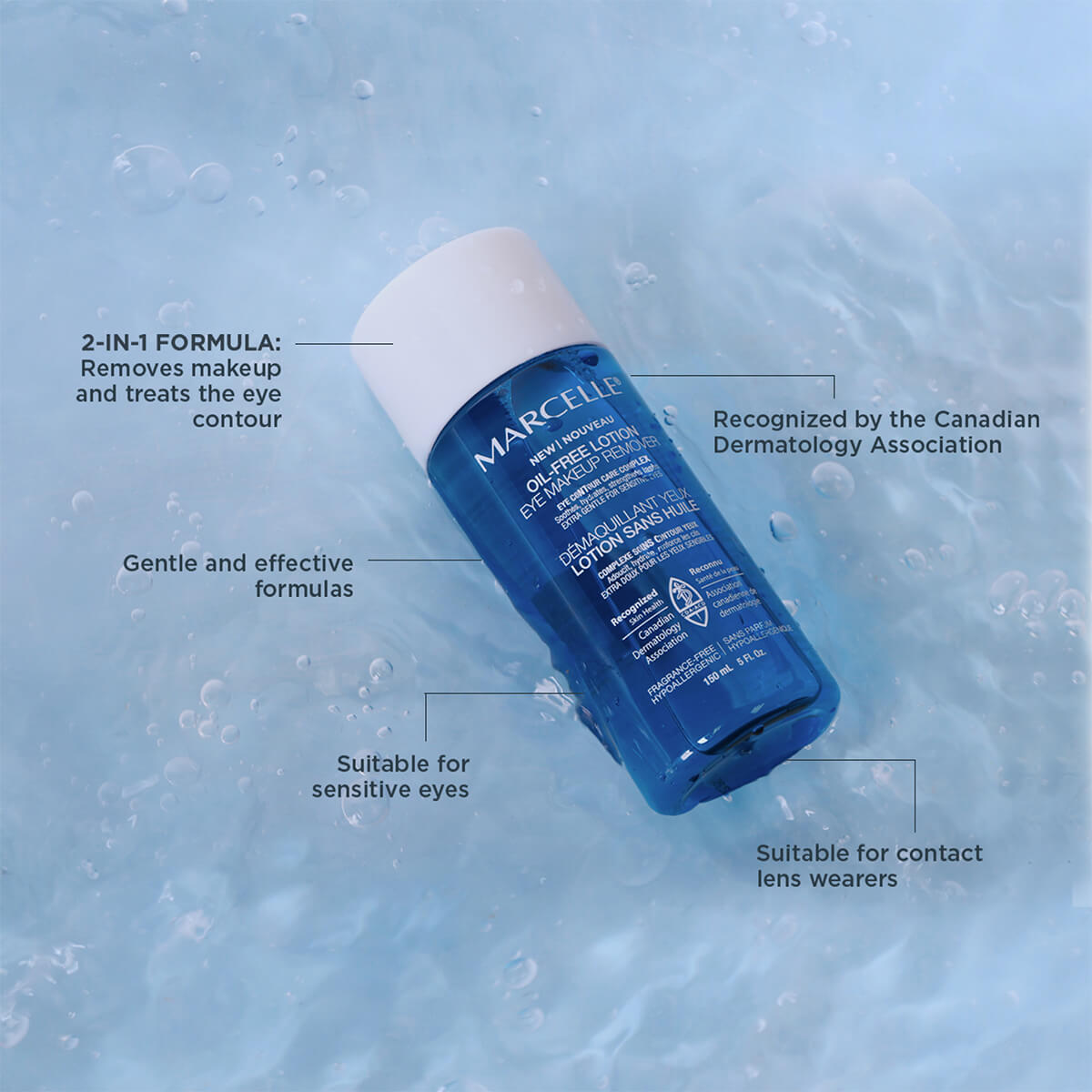 Buy Oil-Free Eye Makeup Remover Lotion - 150mL by Marcelle for CA